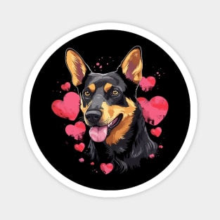 Australian Kelpie Valentine Day Magnet